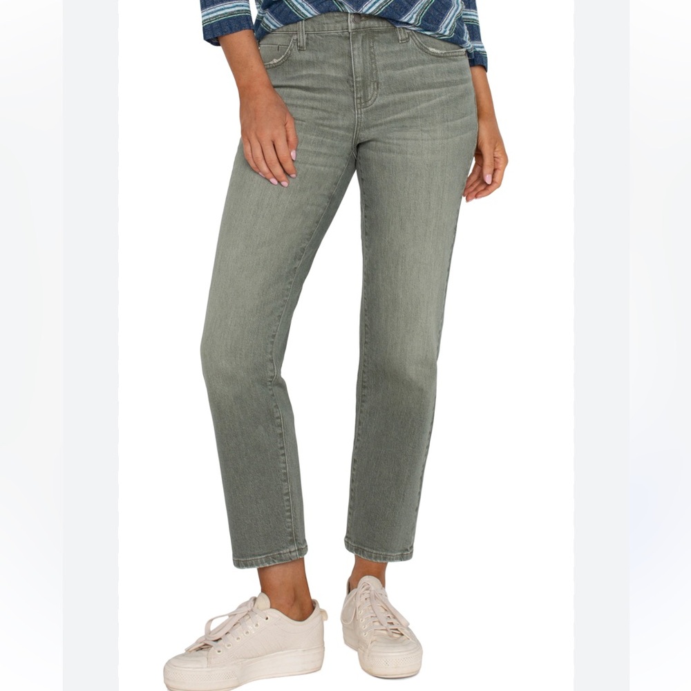 Liverpool Nonskinny Skinny Jean in Vintage Green